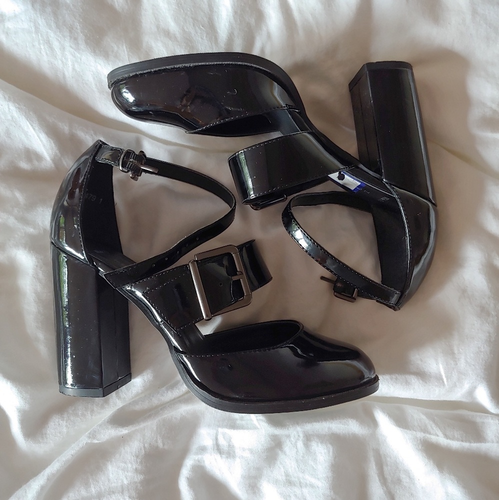 Black Strappy Heels